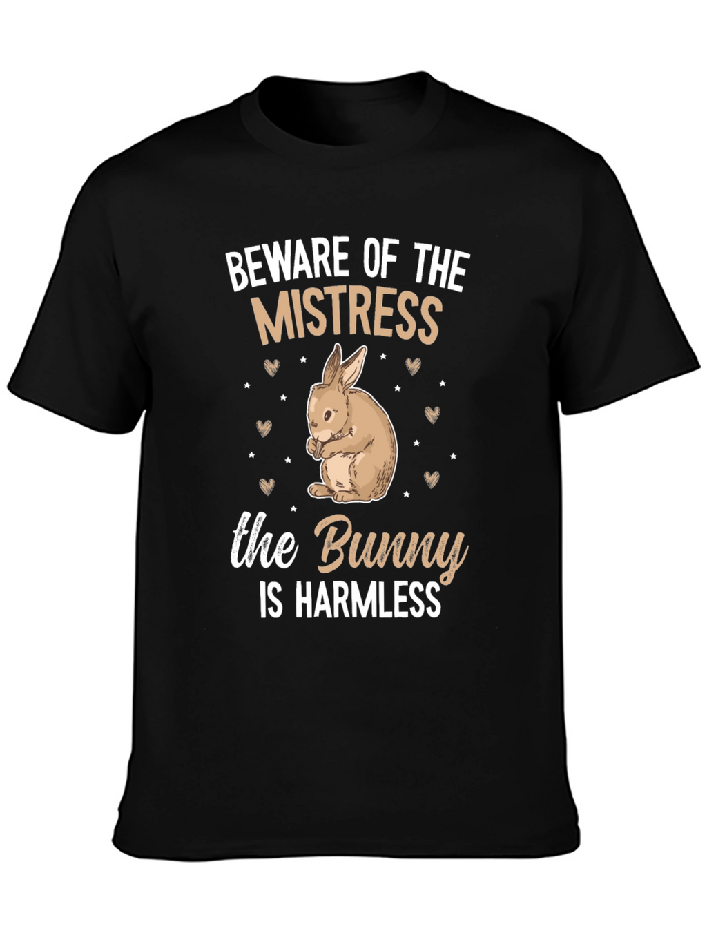Beware Mistress Bunny Harmless Graphic T-Shirt