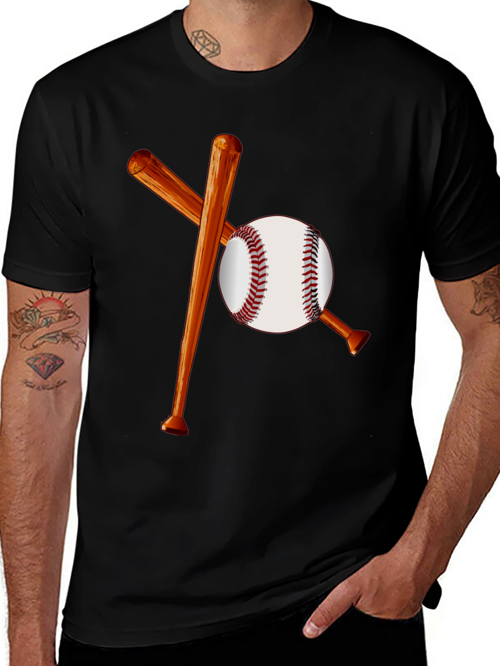 Baseball Bats and Ball Graphic Tee