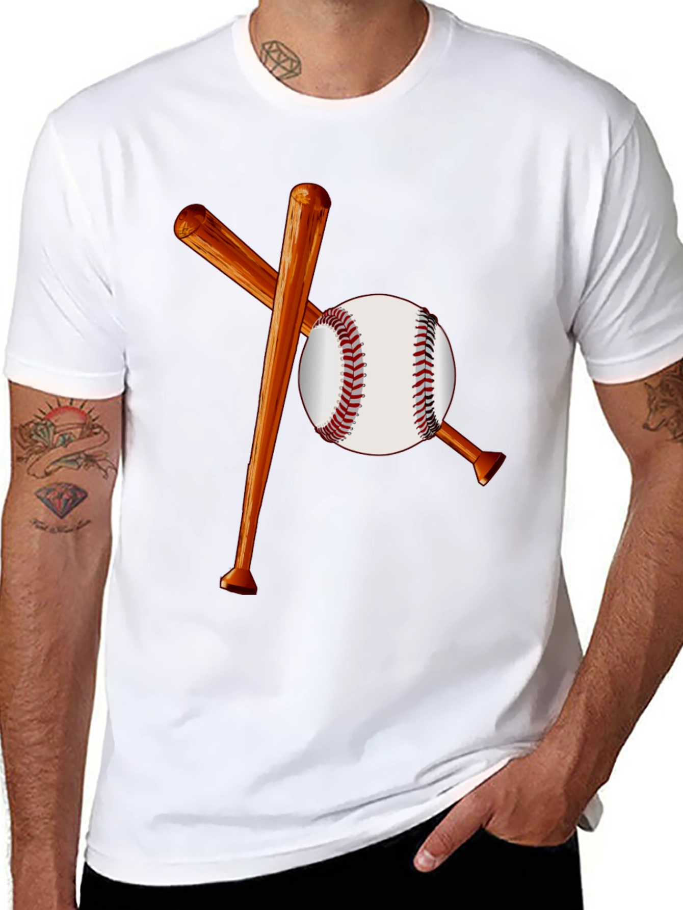 Baseball Bats and Ball Graphic Tee