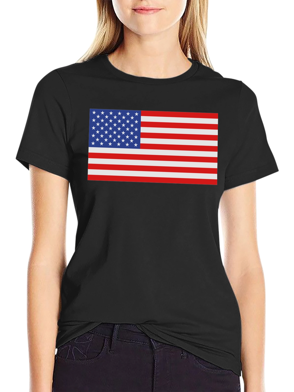USA Flag Graphic Tee - Patriotic Style