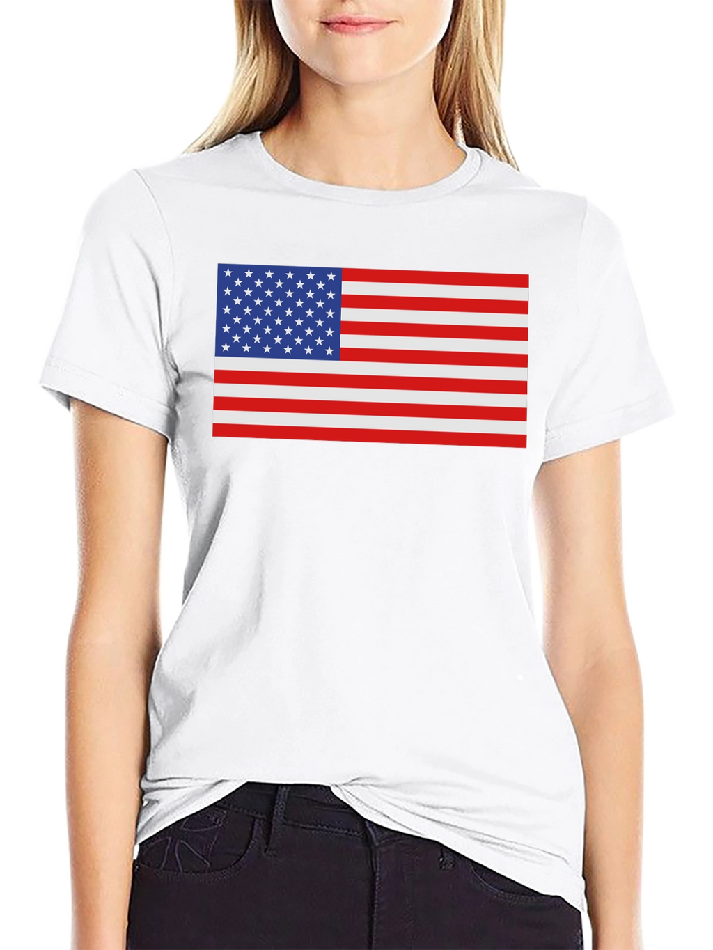 USA Flag Graphic Tee - Patriotic Style