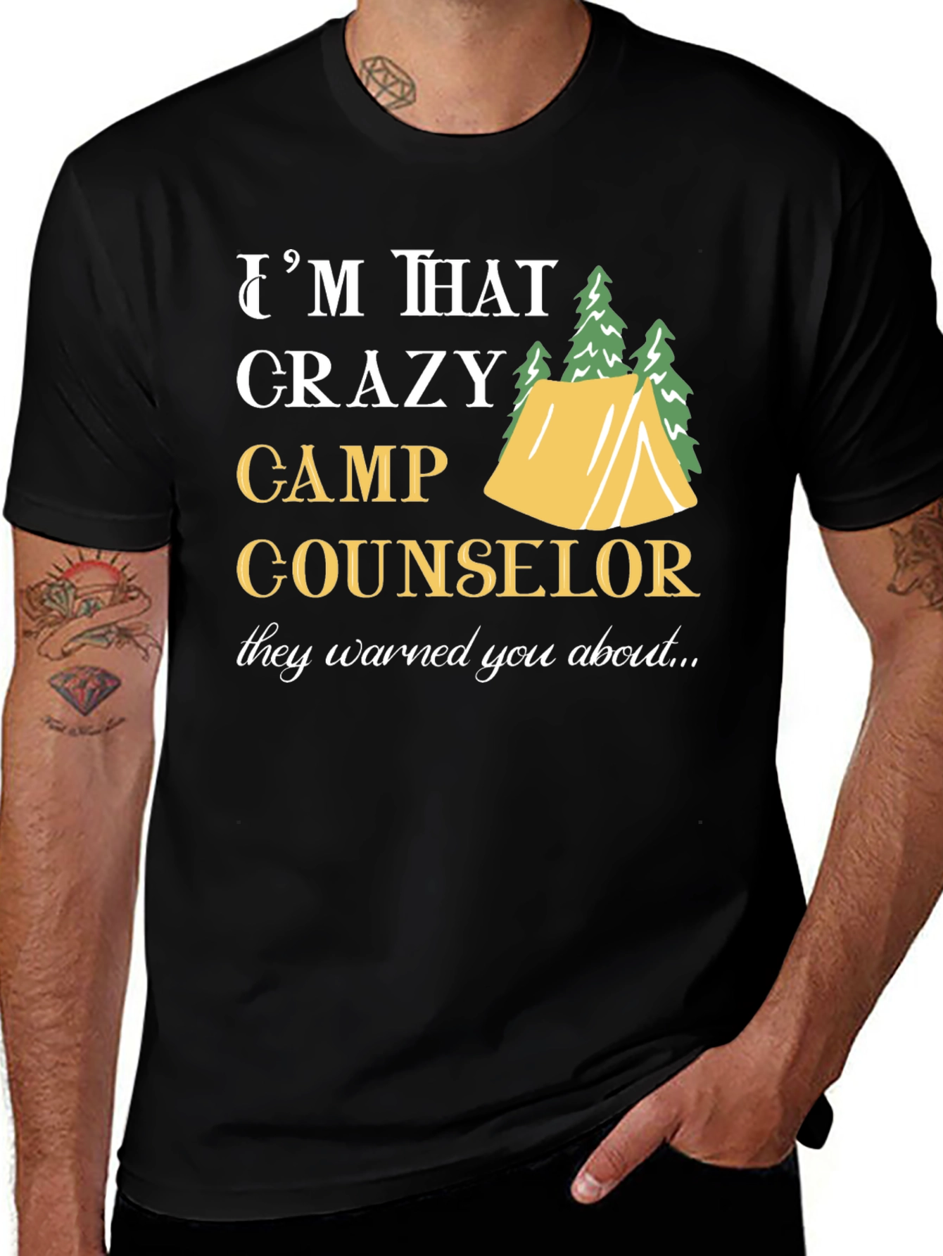 Crazy Camp Counselor T-Shirt - Camping Humor Tee