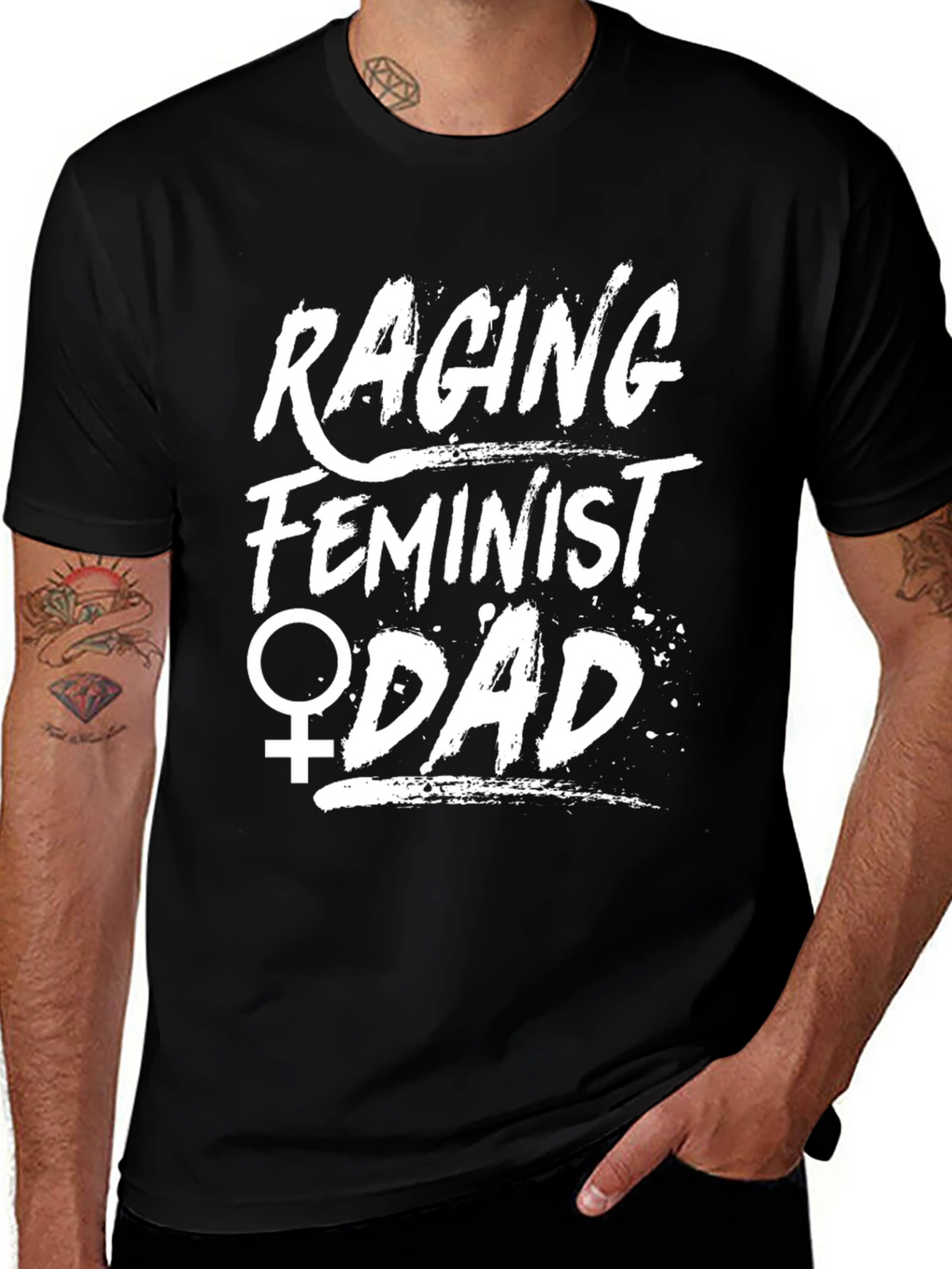 Raging Feminist Dad Graphic T-Shirt