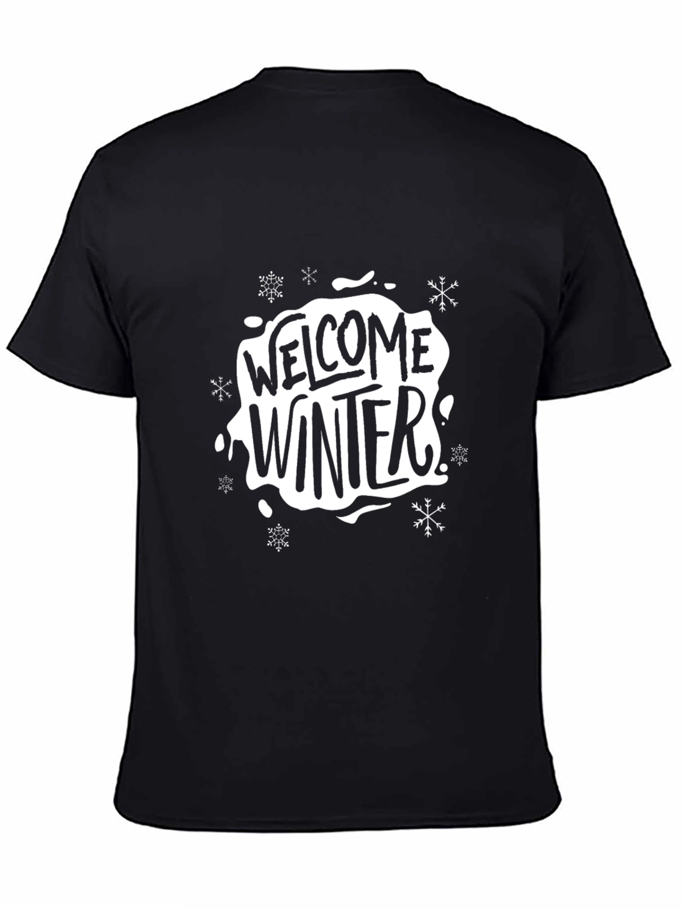Welcome Winter Black Graphic Tee