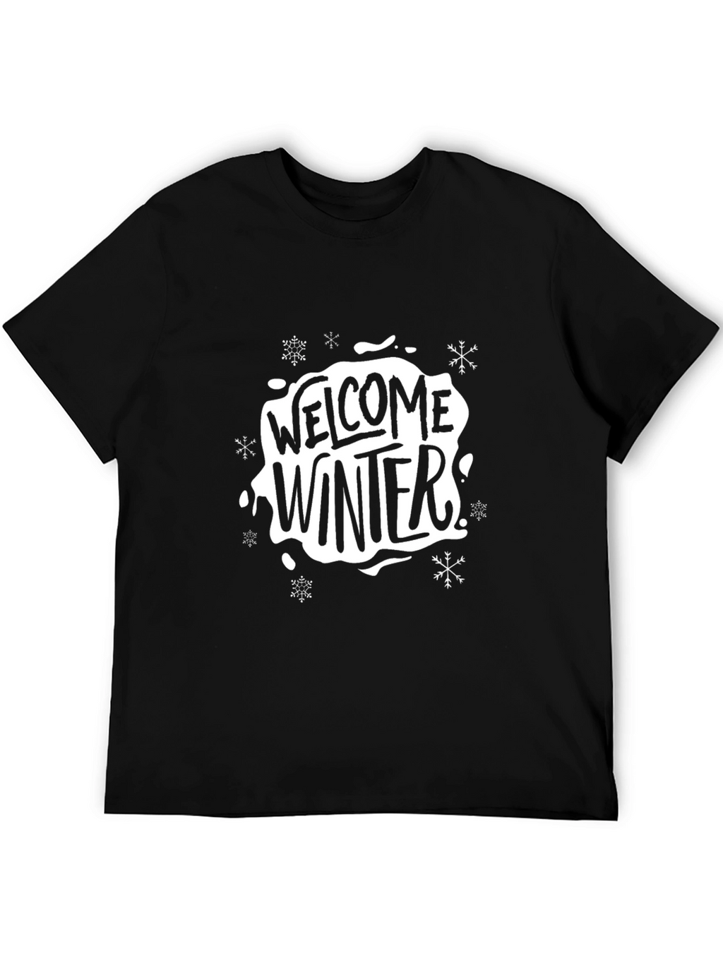 Welcome Winter Black Graphic Tee