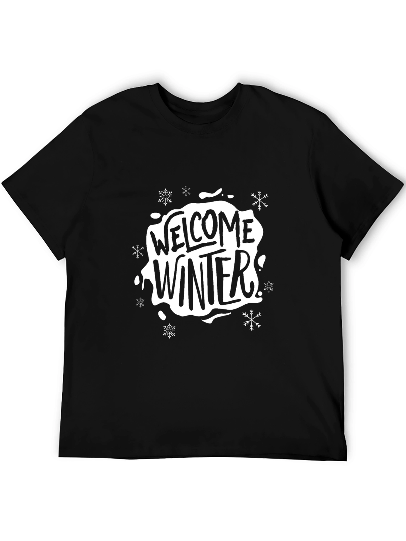 Welcome Winter Black Graphic Tee