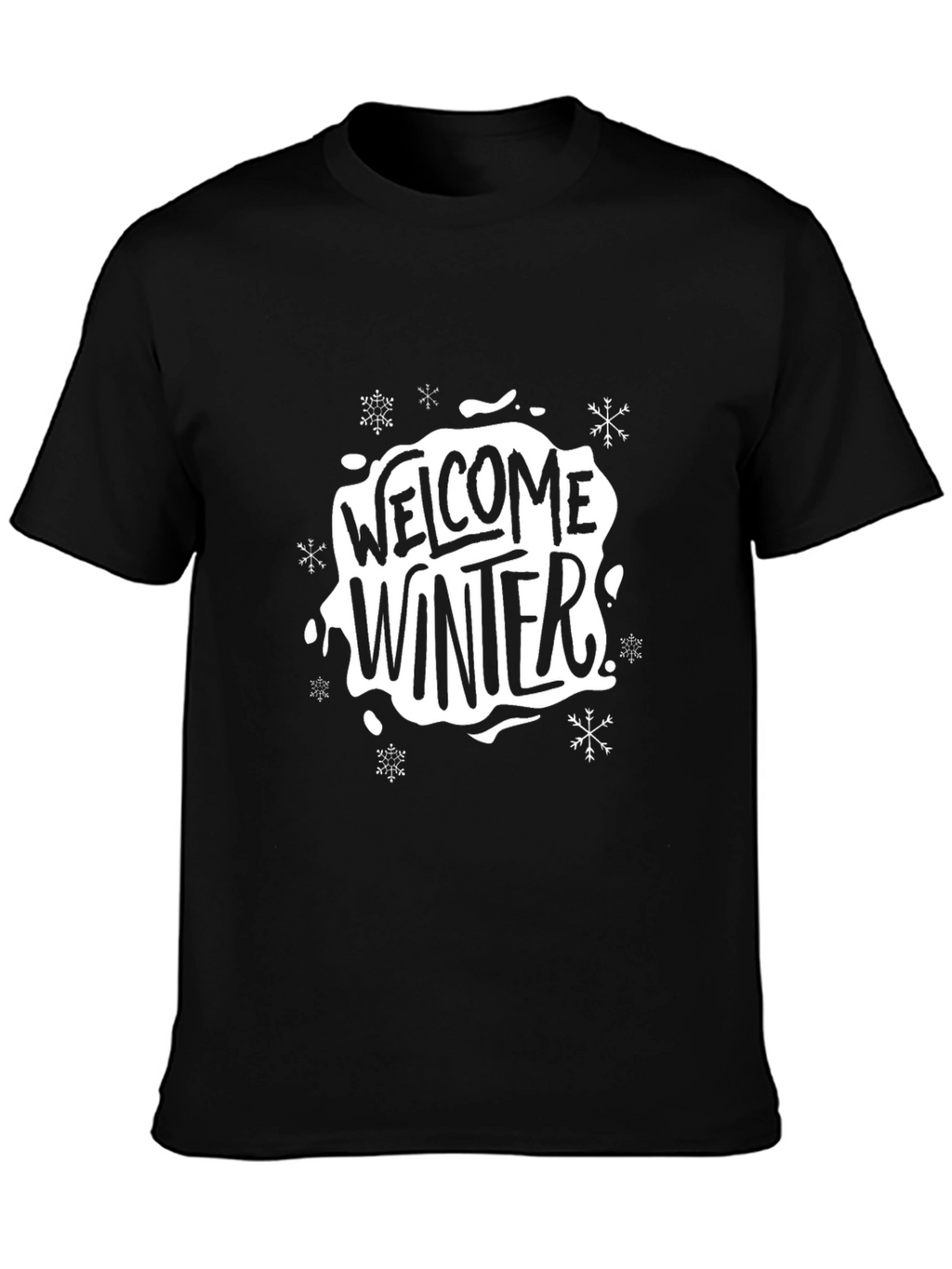 Welcome Winter Black Graphic Tee