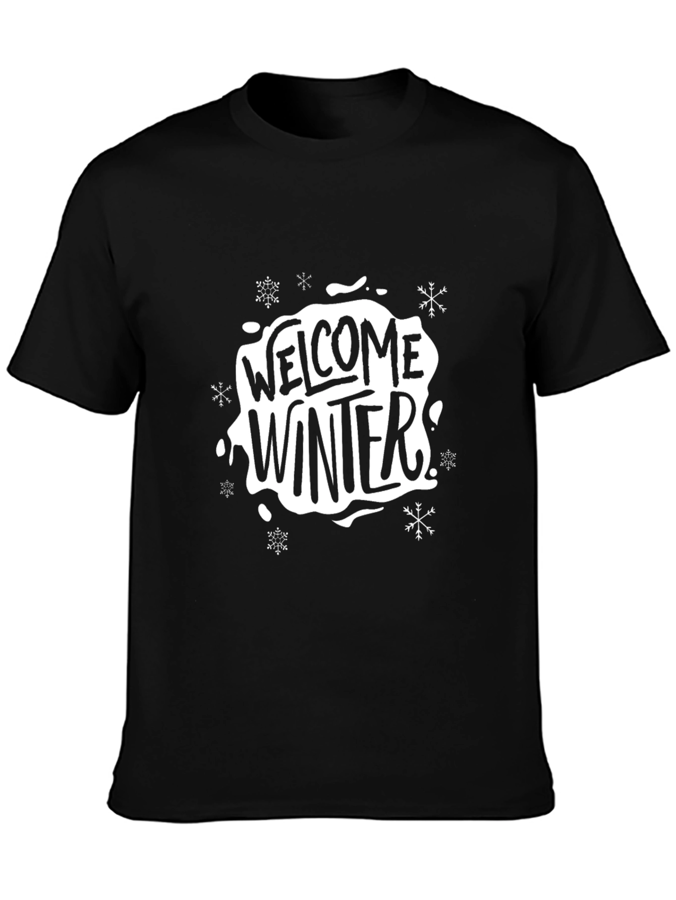Welcome Winter Black Graphic Tee
