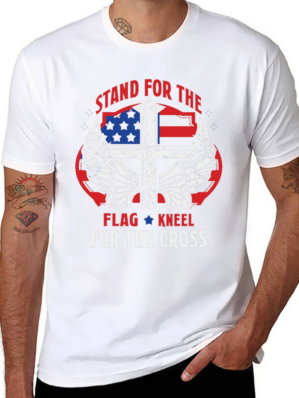 Stand For Flag Kneel For Cross T-Shirt