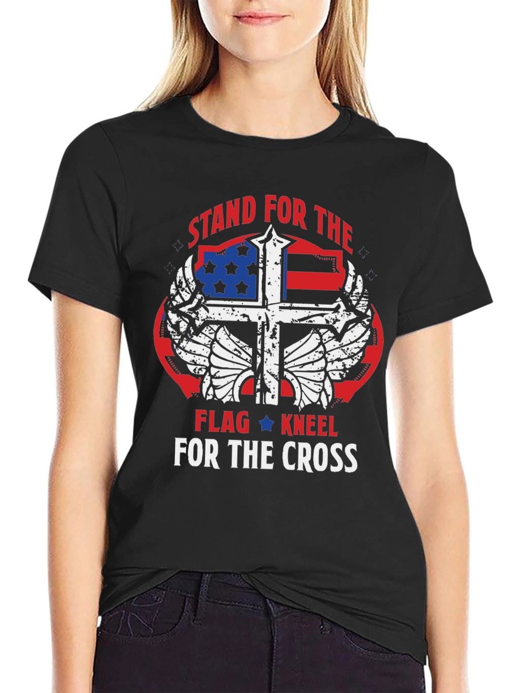 Stand For Flag Kneel For Cross T-Shirt