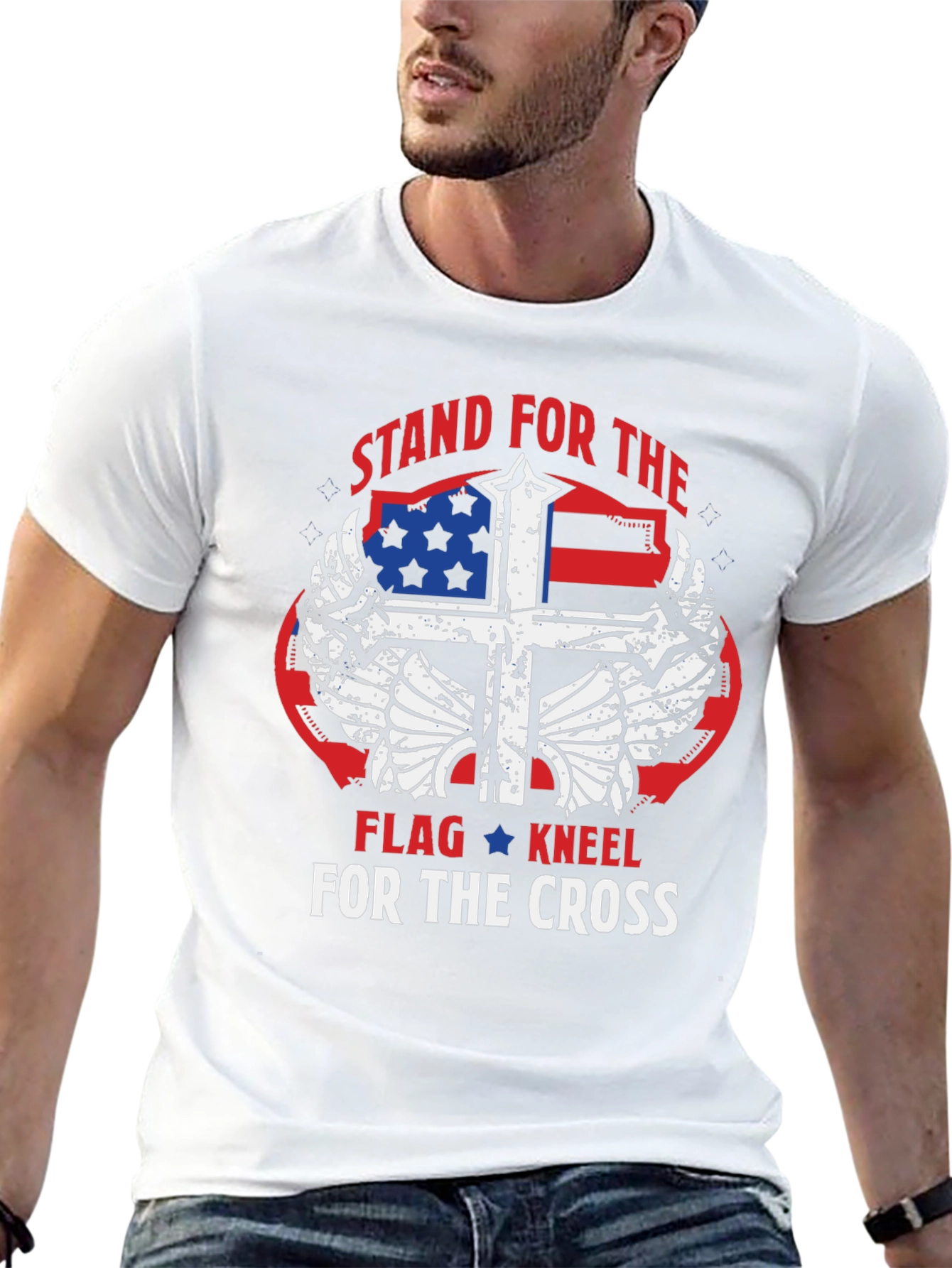 Stand For Flag Kneel For Cross T-Shirt