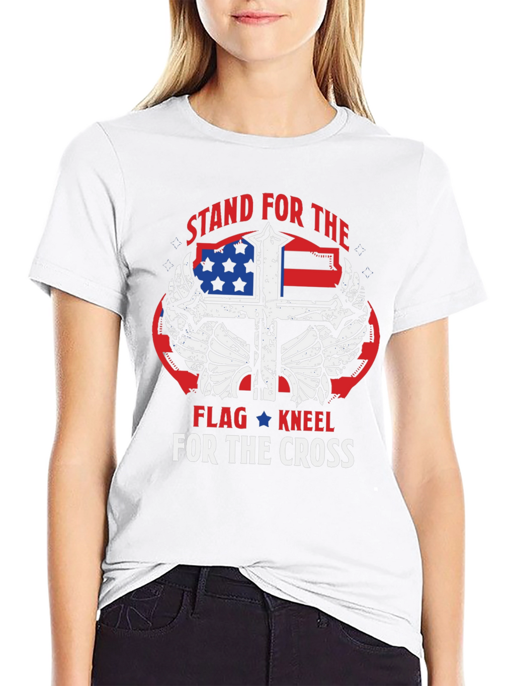 Stand For Flag Kneel For Cross T-Shirt