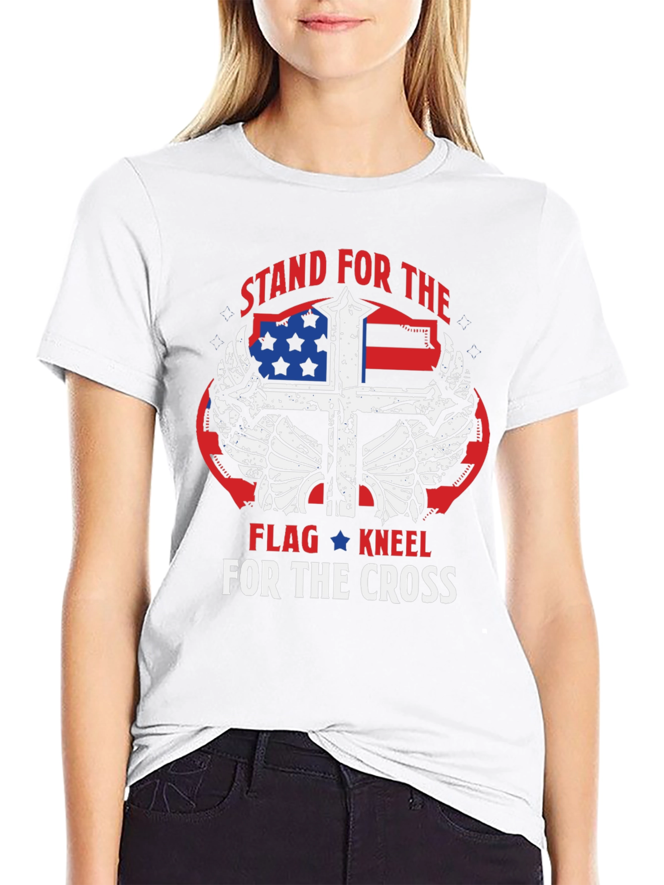 Stand For Flag Kneel For Cross T-Shirt