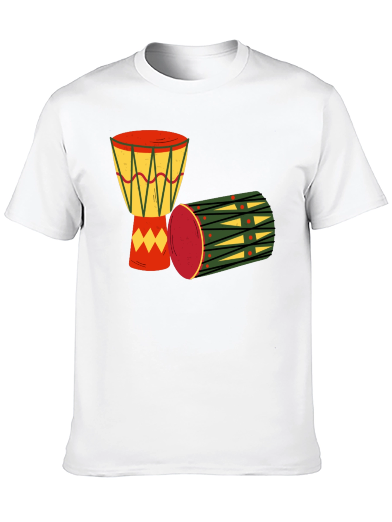 Drums Graphic Tee - Black Cotton T-Shirt