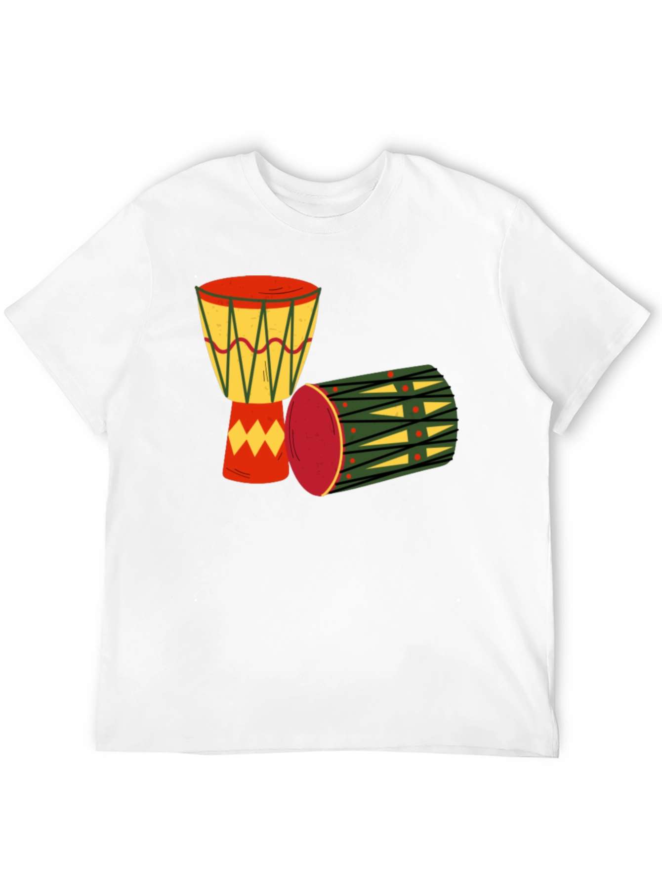 Drums Graphic Tee - Black Cotton T-Shirt