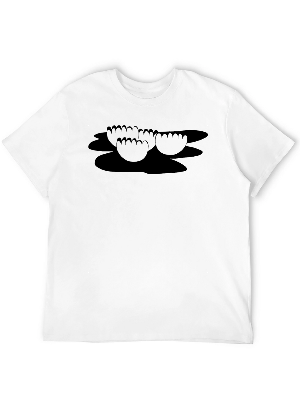 Black Funny Feet Graphic T-Shirt