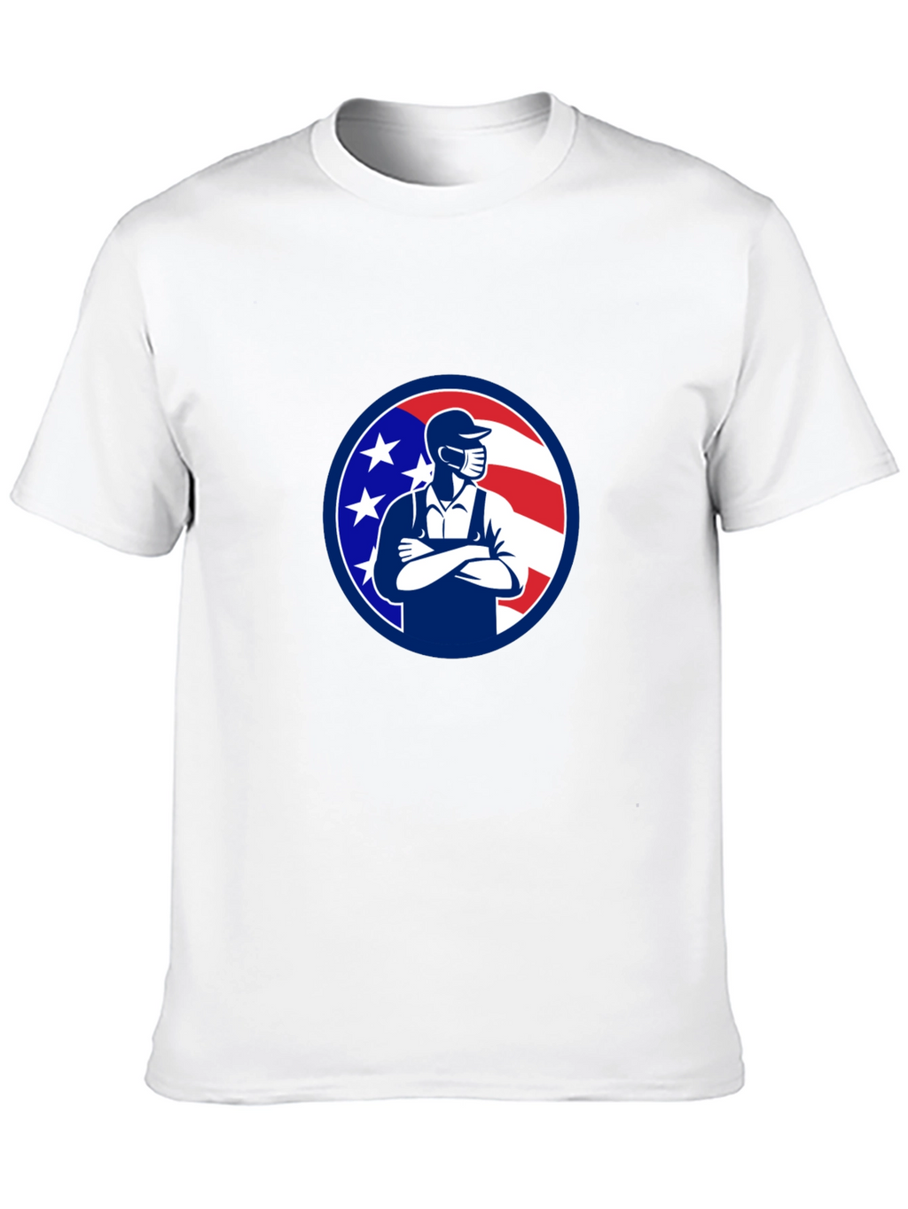 Patriotic Mechanic T-Shirt - USA Worker Design