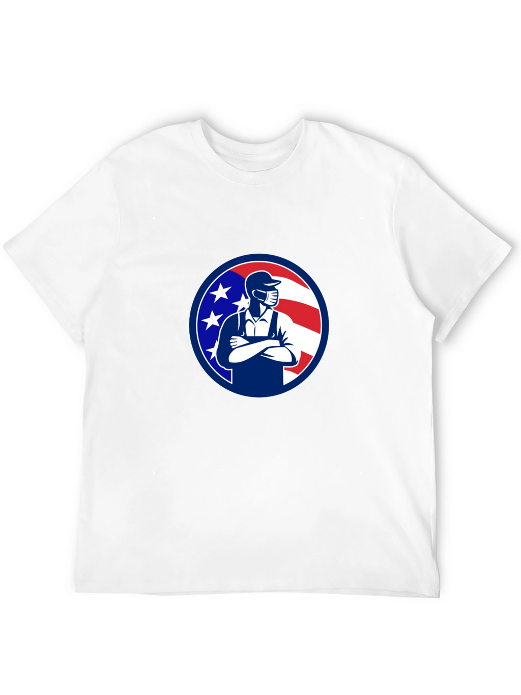 Patriotic Mechanic T-Shirt - USA Worker Design