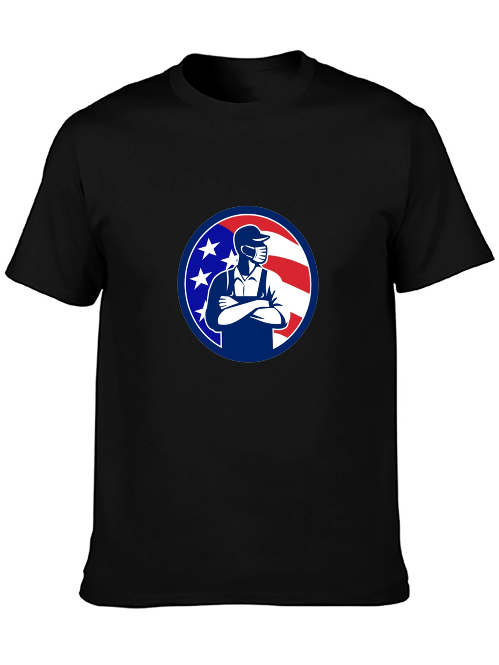 Patriotic Mechanic T-Shirt - USA Worker Design