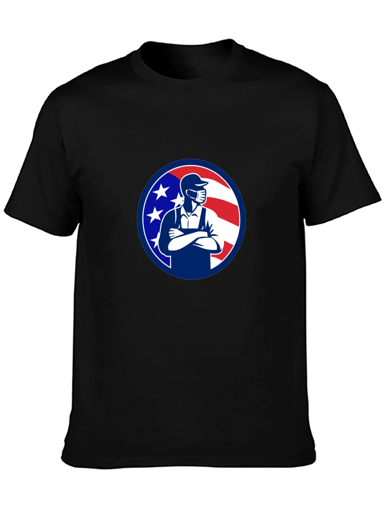 Patriotic Mechanic T-Shirt - USA Worker Design