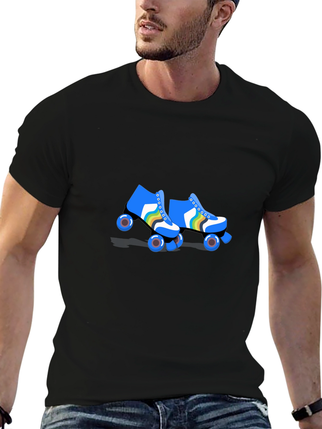Retro Roller Skate T-Shirt - Cool Graphic Tee