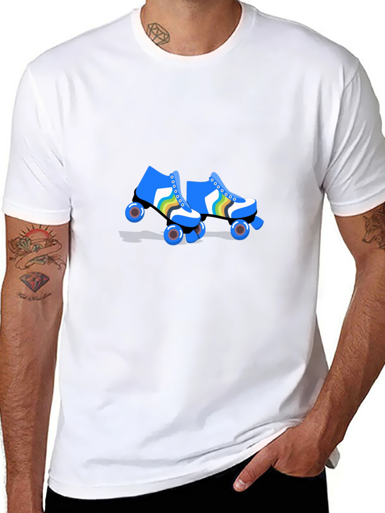 Retro Roller Skate T-Shirt - Cool Graphic Tee