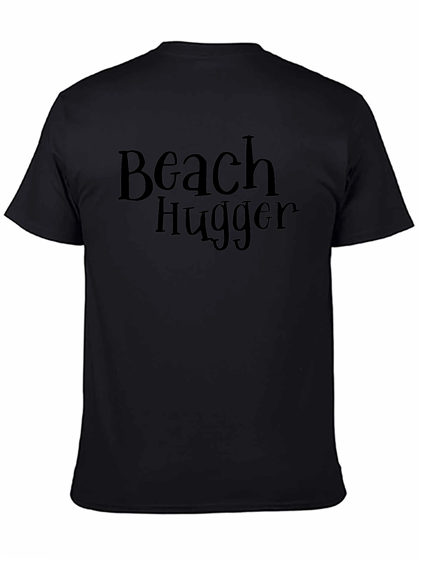 Beach Hugger Graphic Tee - Casual Black T-Shirt
