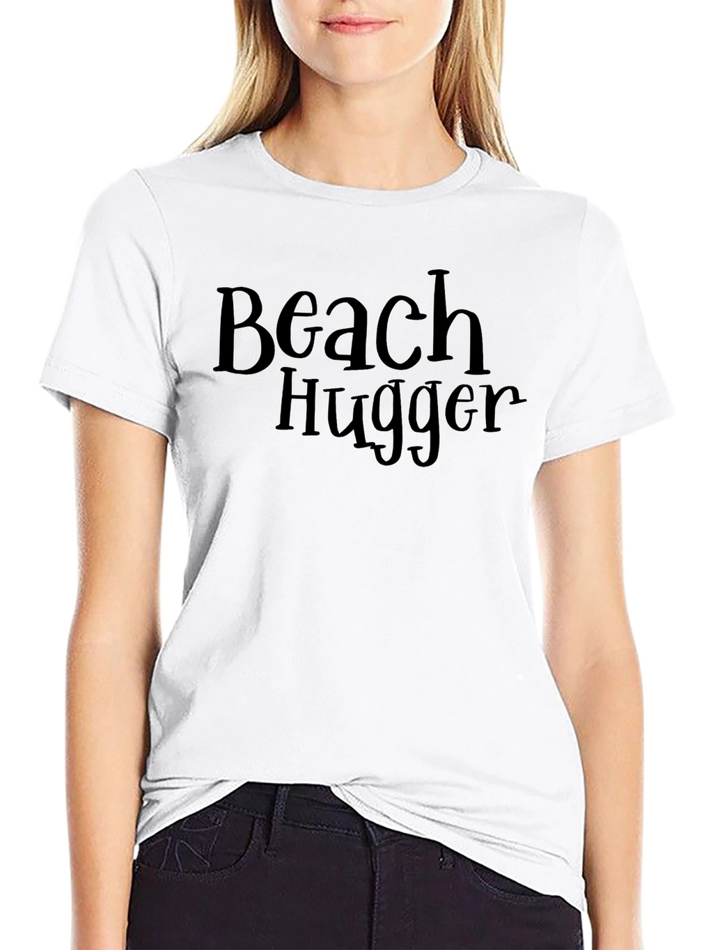 Beach Hugger Graphic Tee - Casual Black T-Shirt