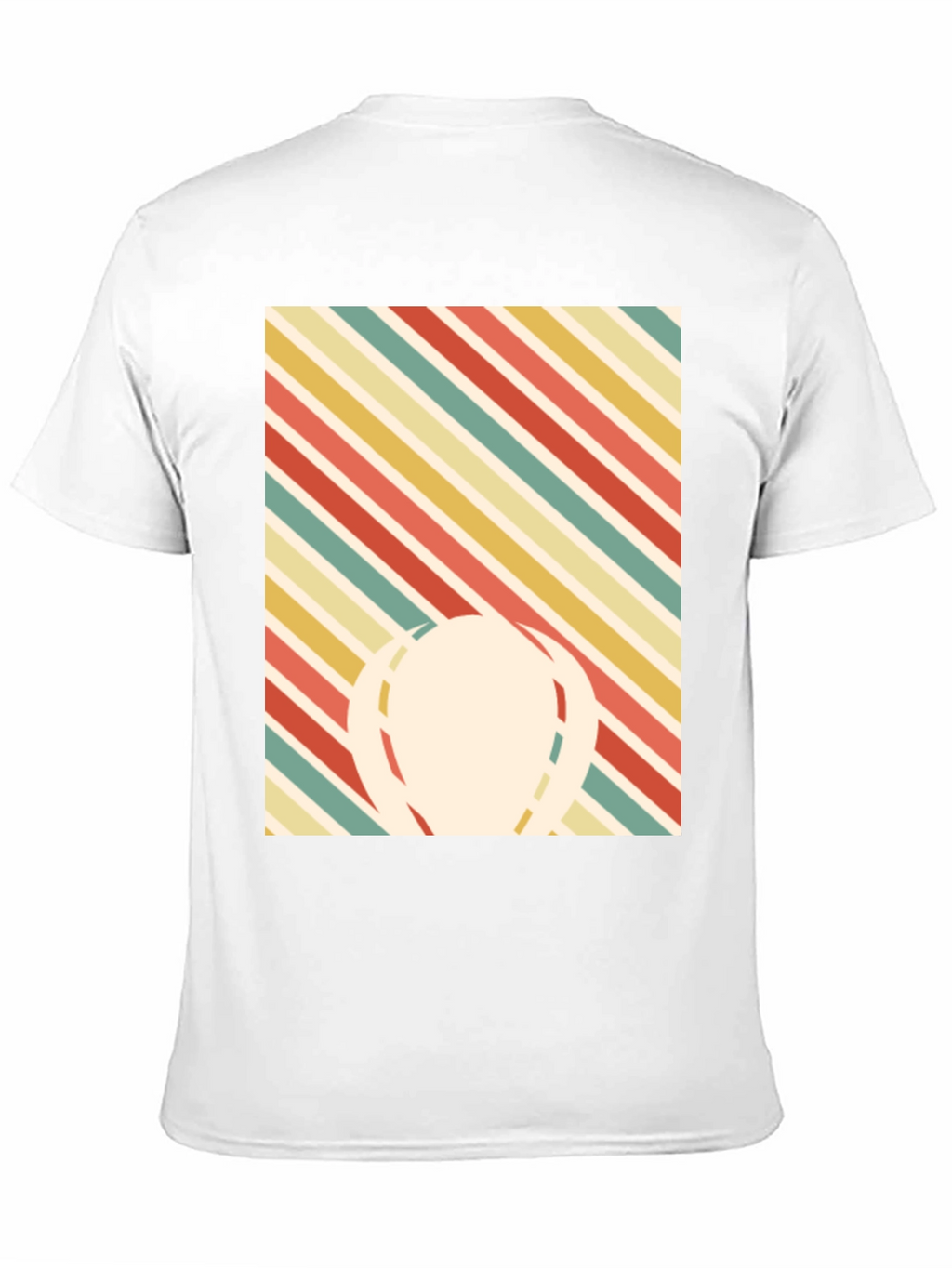 Retro Striped Graphic Tee - Mens Black T-Shirt