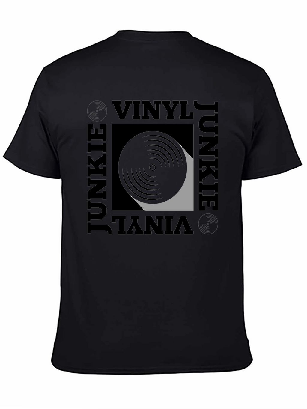 Vinyl Junkie Graphic Tee - Black T-Shirt