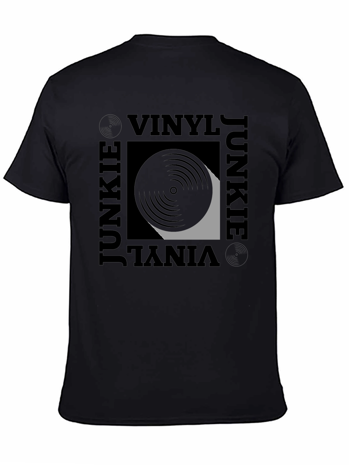 Vinyl Junkie Graphic Tee - Black T-Shirt