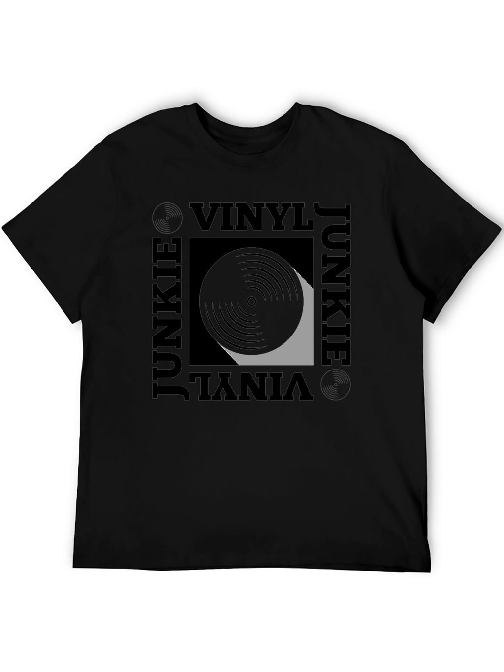 Vinyl Junkie Graphic Tee - Black T-Shirt