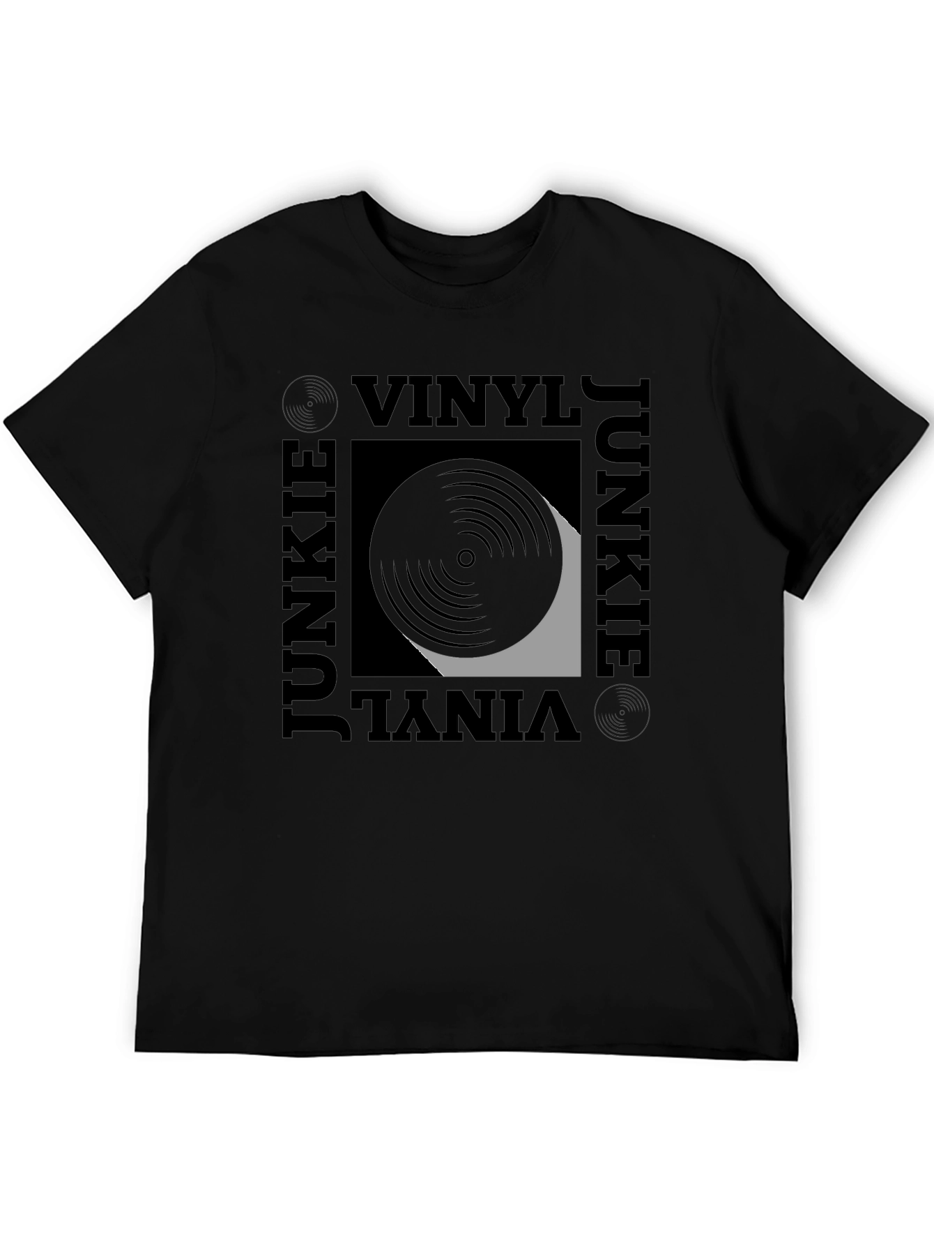 Vinyl Junkie Graphic Tee - Black T-Shirt