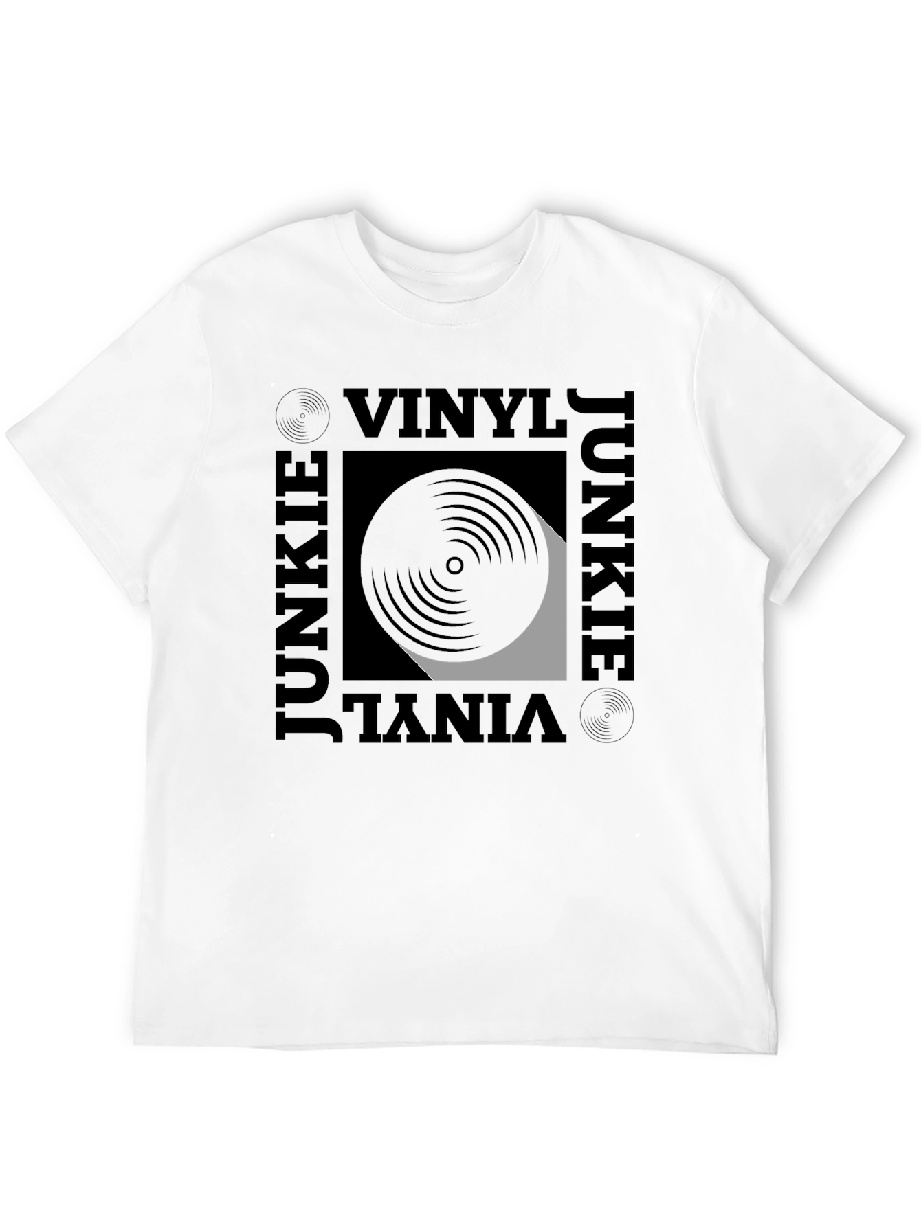 Vinyl Junkie Graphic Tee - Black T-Shirt