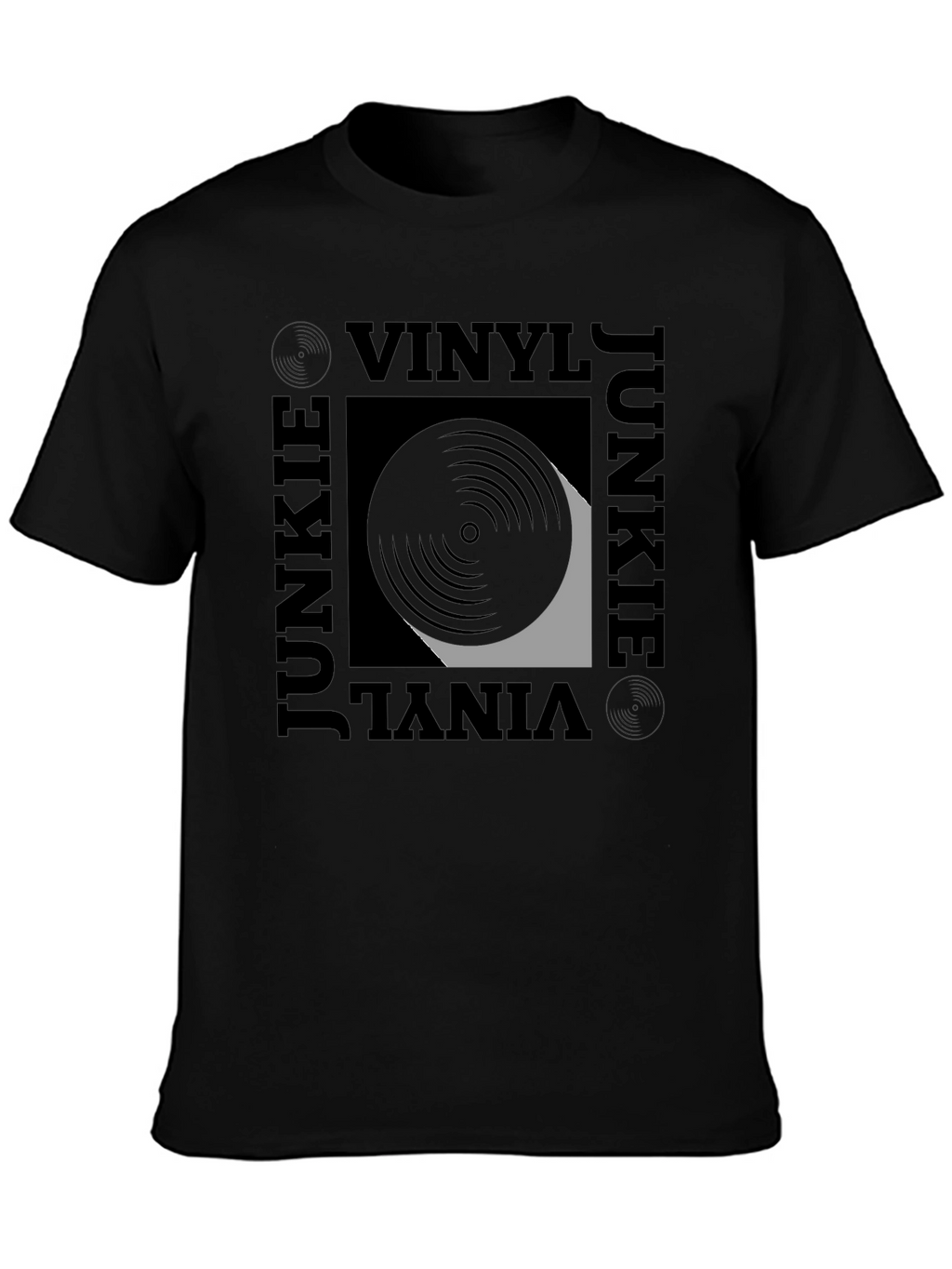 Vinyl Junkie Graphic Tee - Black T-Shirt