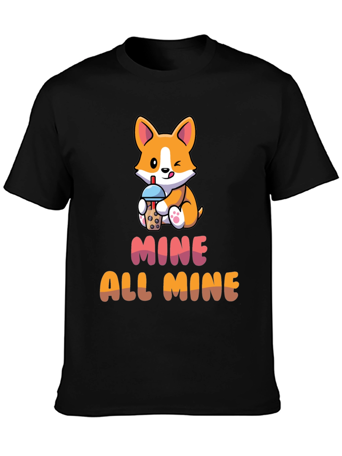Corgi Bubble Tea T-Shirt - Mine All Mine