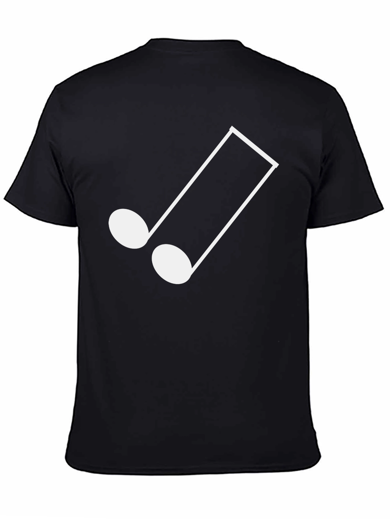 Musical Note Graphic Tee - Stylish Black T-Shirt