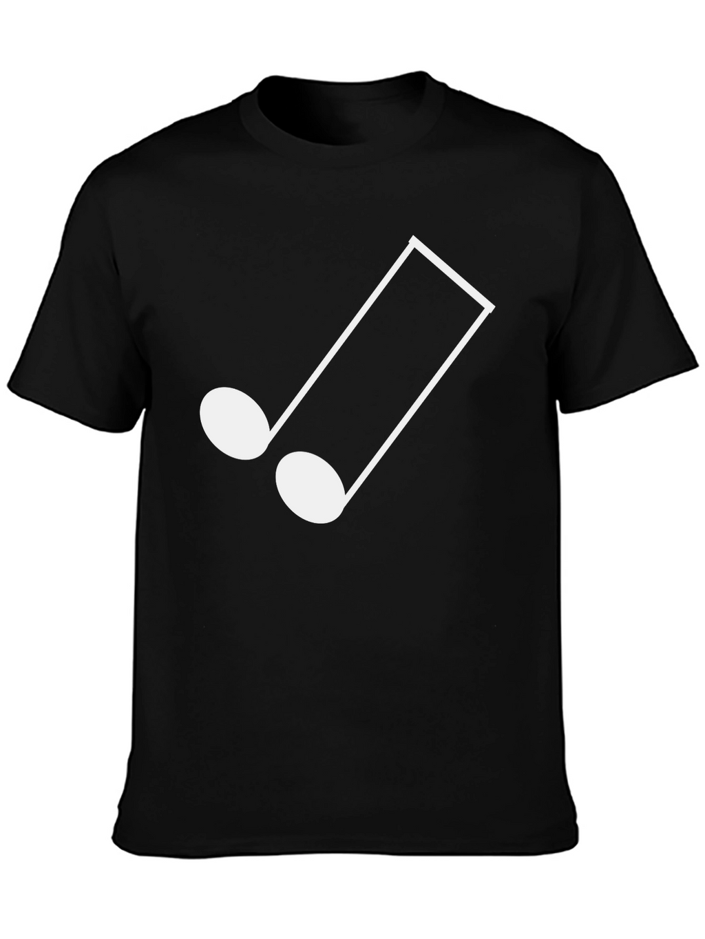Musical Note Graphic Tee - Stylish Black T-Shirt