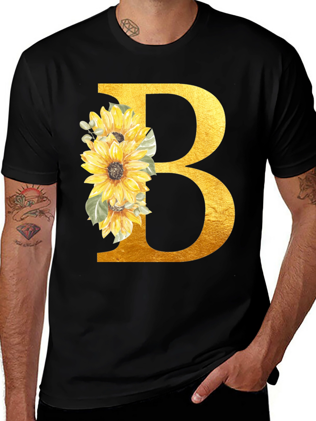 Floral Letter B Graphic Tee