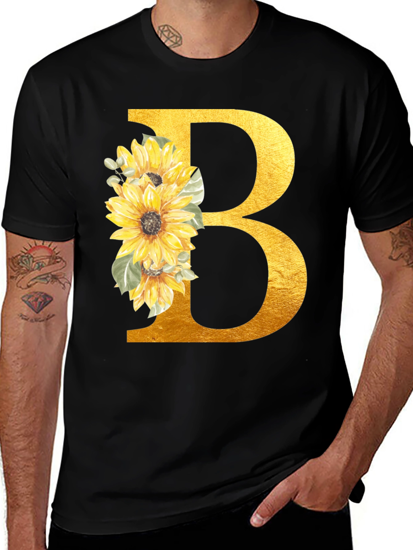 Floral Letter B Graphic Tee