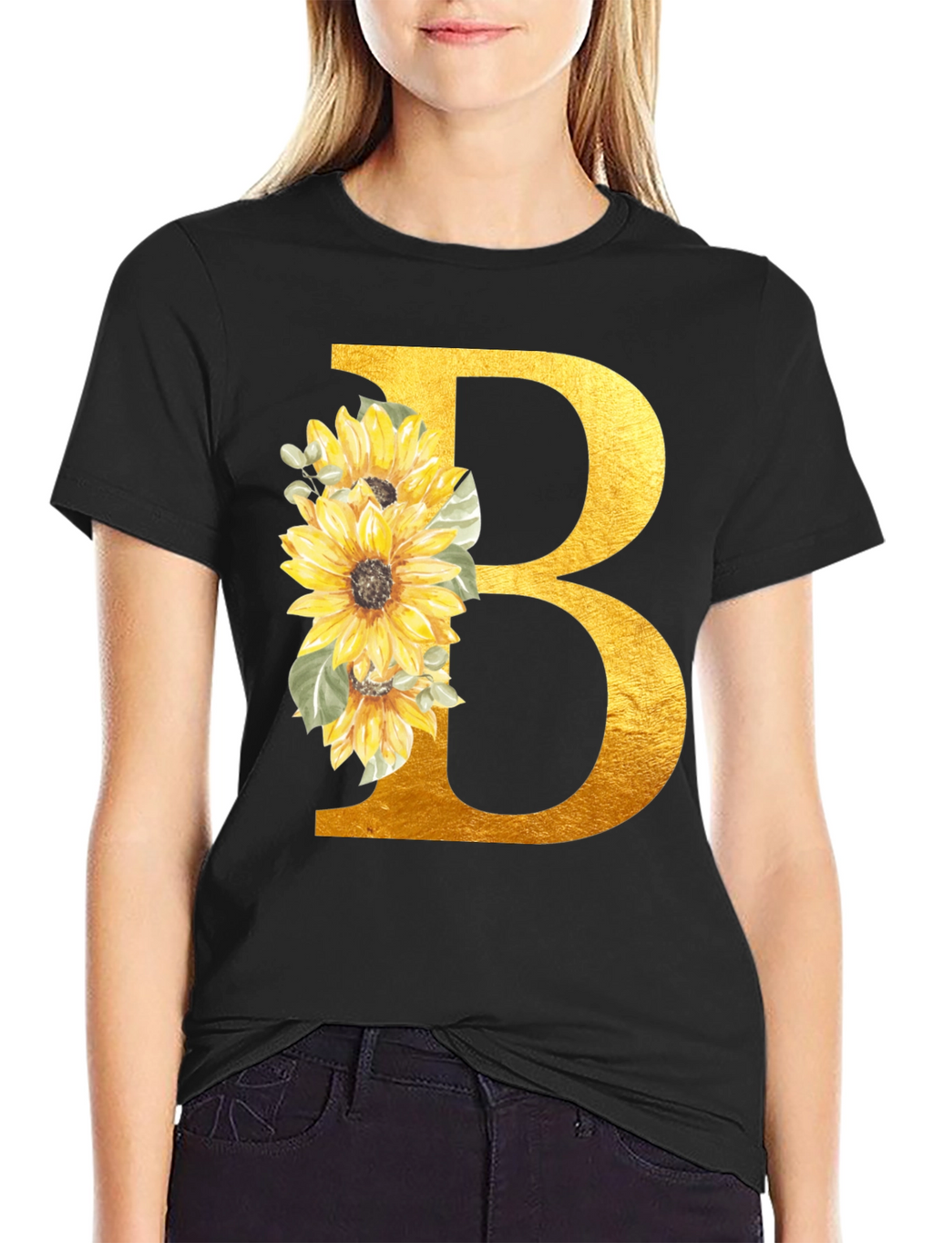 Floral Letter B Graphic Tee