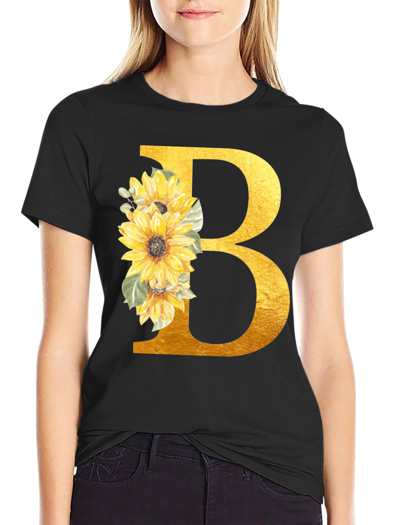 Floral Letter B Graphic Tee