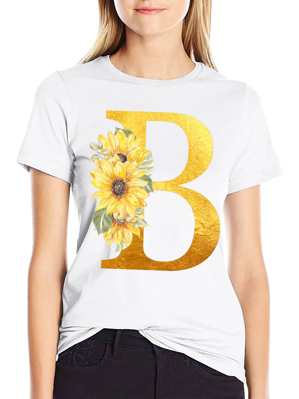 Floral Letter B Graphic Tee