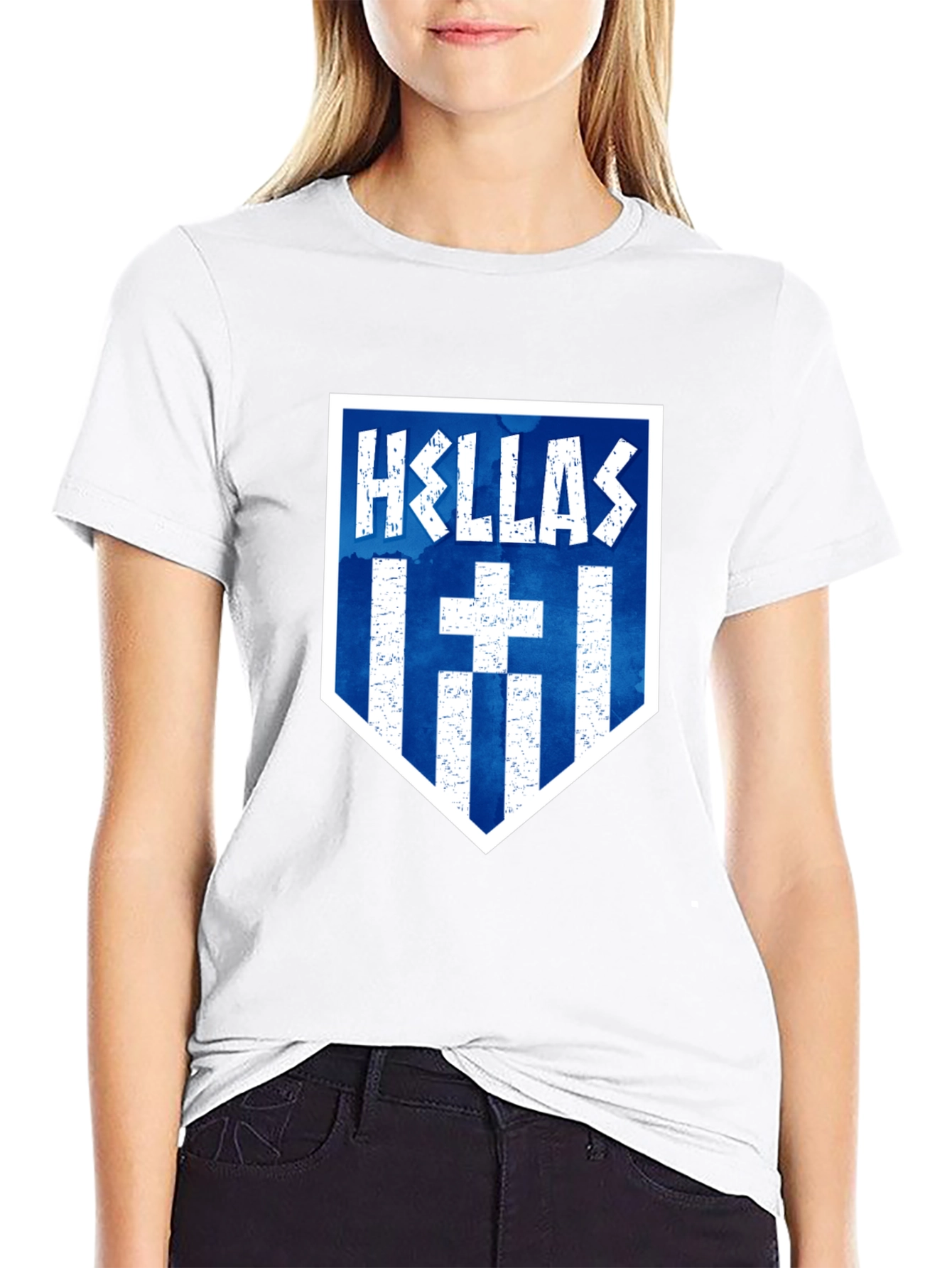 Hellas T-Shirt: Greek Flag Inspired Design