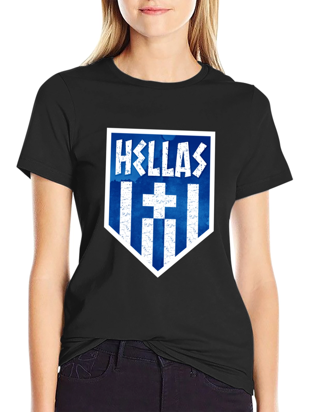 Hellas T-Shirt: Greek Flag Inspired Design