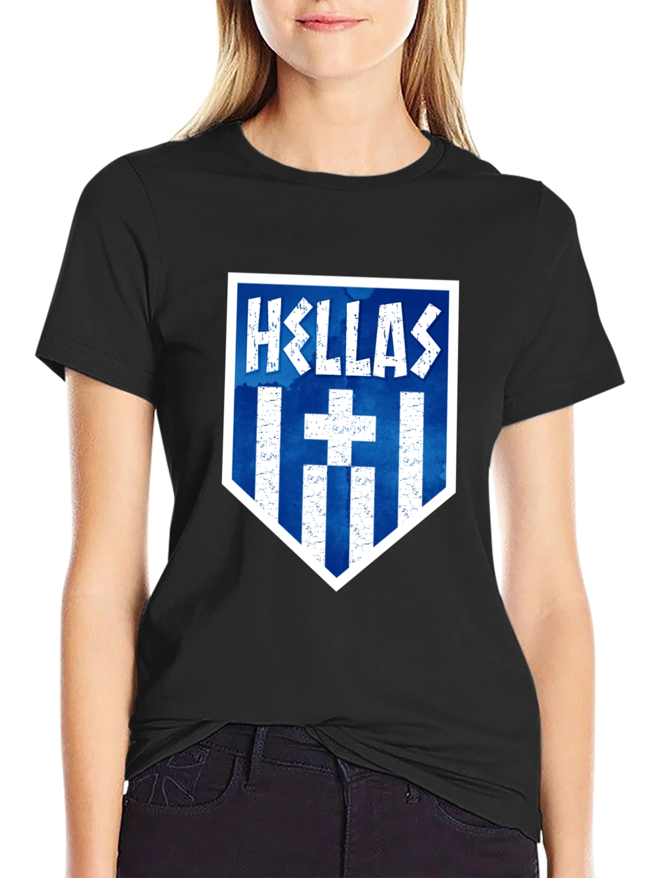 Hellas T-Shirt: Greek Flag Inspired Design