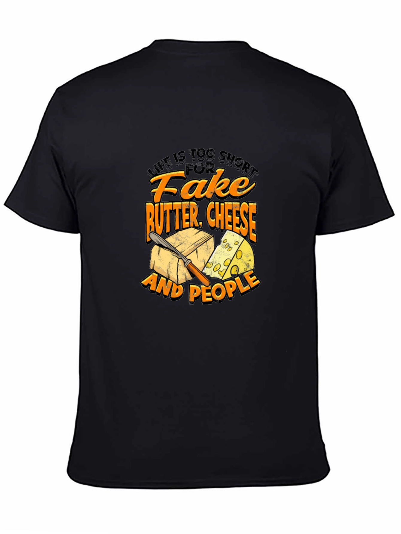 Funny Cheese & Butter Graphic T-Shirt