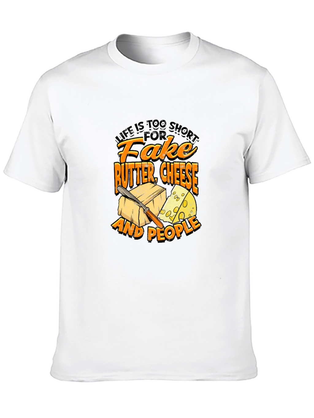Funny Cheese & Butter Graphic T-Shirt