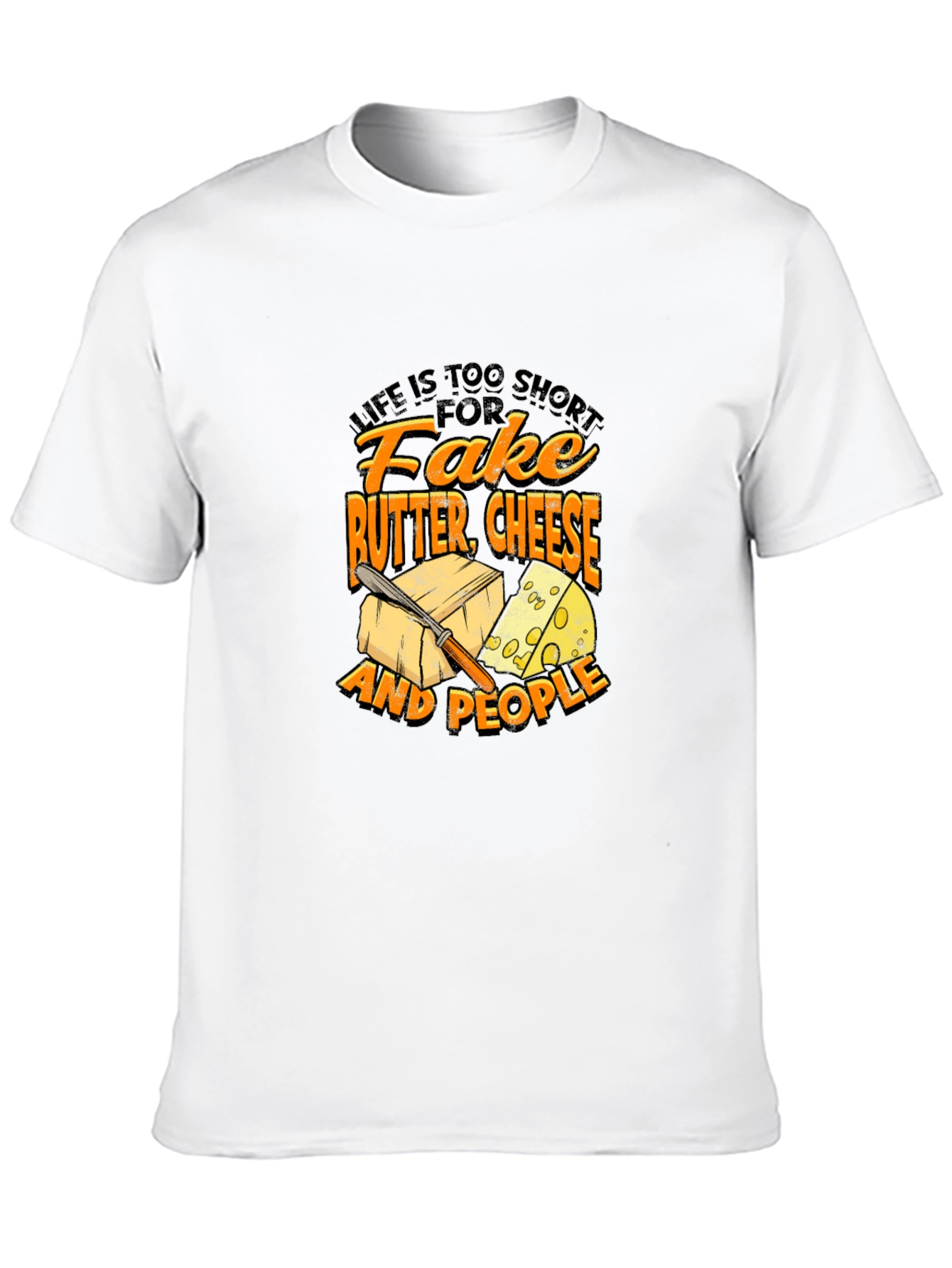 Funny Cheese & Butter Graphic T-Shirt