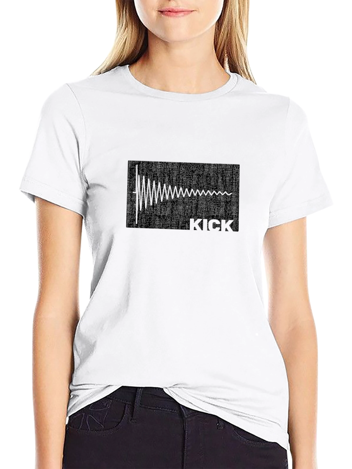 Kick Drum Waveform Graphic Tee - Black